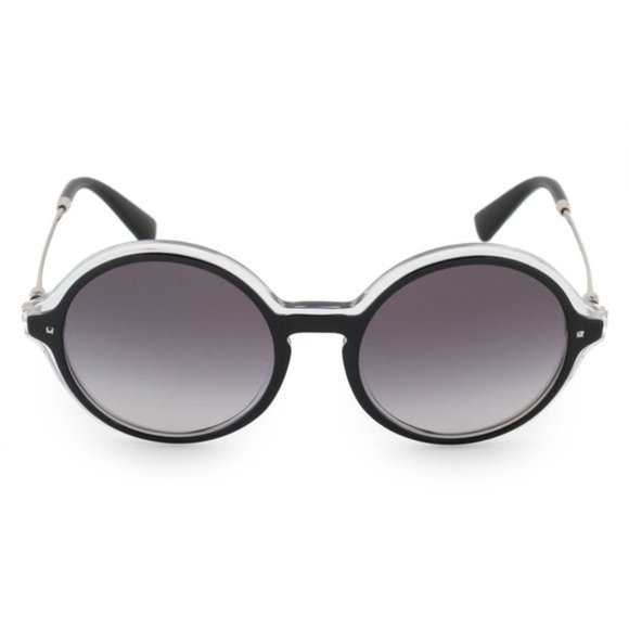 Valentino Grey Round Sunglasses - Picture 1 of 5